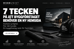 tecken på att företag behöver ny hemsida