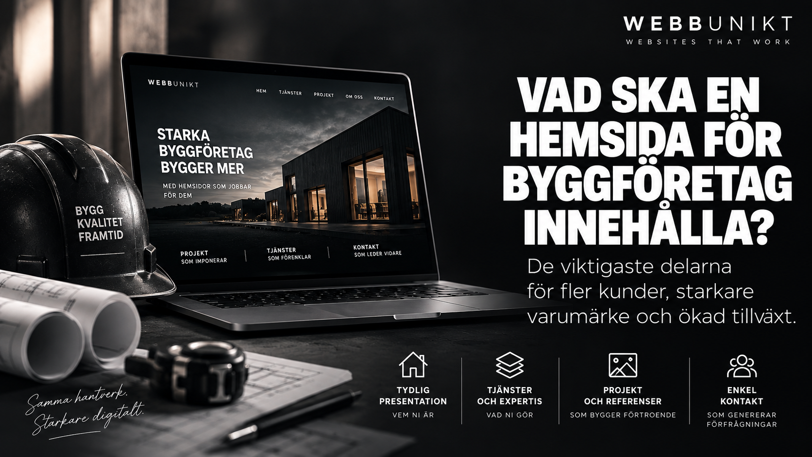 vad ska hemsida bygg innehalla